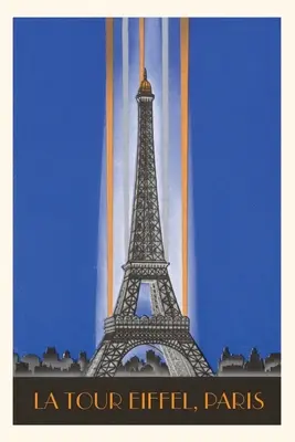 Vintage Journal Vertikálne osvetlená Eiffelova veža - Vintage Journal Vertically Lit Eiffel Tower
