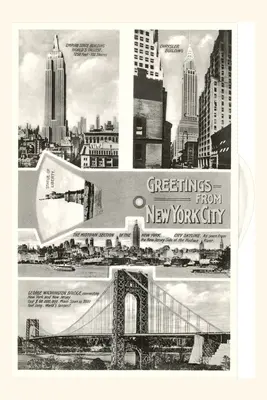 Vintage Journal Pozdravy z New Yorku, scény - Vintage Journal Greetings from New York City, Scenes