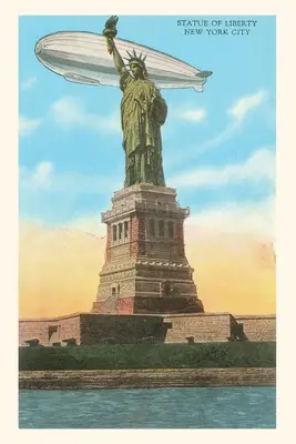 Vintage Journal Vzducholoď a Socha slobody, New York City - Vintage Journal Blimp and Statue of Liberty, New York City