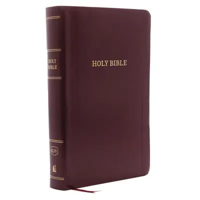 KJV, referenčná Biblia, osobná veľkosť, obria tlač, kožený vzhľad, bordová farba, vydanie s červenými písmenami - KJV, Reference Bible, Personal Size Giant Print, Leather-Look, Burgundy, Red Letter Edition