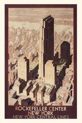 Vintage Journal Cestovný plagát, Rockefellerovo centrum, New York - Vintage Journal Travel Poster, Rockefeller Center, New York City