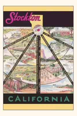 Vintage Journal Cestovný plagát Stockton - Vintage Journal Stockton Travel Poster