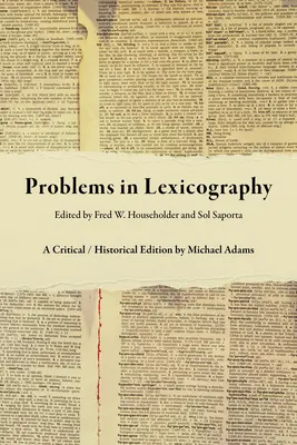 Problémy v lexikografii: Kritické / historické vydanie - Problems in Lexicography: A Critical / Historical Edition