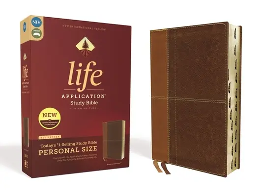 Niv, Life Application Study Bible, Third Edition, Personal Size, Leathersoft, Brown, Indexed, Red Letter Edition