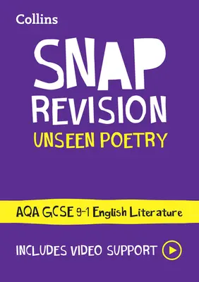 Aqa Unseen Poetry Anthology Revision Guide: Ideálne pre domáce učenie, skúšky v rokoch 2022 a 2023 - Aqa Unseen Poetry Anthology Revision Guide: Ideal for Home Learning, 2022 and 2023 Exams