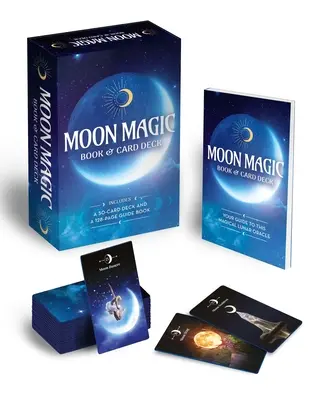 Mesačná magická kniha a balíček kariet: Obsahuje balíček 50 kariet a 128-stranovú príručku [s kartami] - Moon Magic Book & Card Deck: Includes a 50-Card Deck and a 128-Page Guide Book [With Cards]