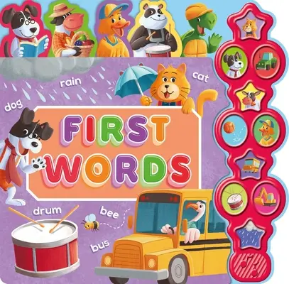 Prvé slová: Interaktívna detská zvuková kniha s 10 tlačidlami - First Words: Interactive Children's Sound Book with 10 Buttons