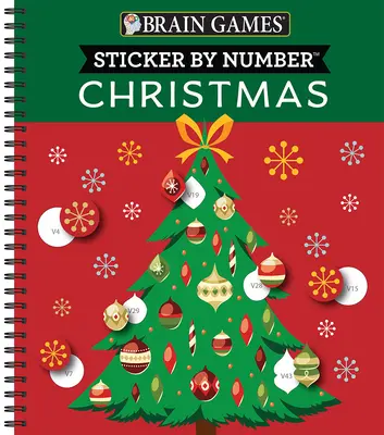 Hry na mozog - Nálepka podľa čísla: (28 obrázkov na nalepenie - obálka s vianočným stromčekom) - Brain Games - Sticker by Number: Christmas (28 Images to Sticker - Christmas Tree Cover)