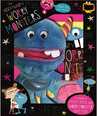Veľmi hladná ustráchaná príšerka Sada plyšákov a kníh [s plyšákom] - The Very Hungry Worry Monster Plush and Book Box Set [With Plush]