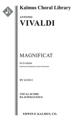 Magnificat, RV 610/611: R. 610, R. 610, vokálna partitúra - Magnificat, RV 610/611: Vocal score