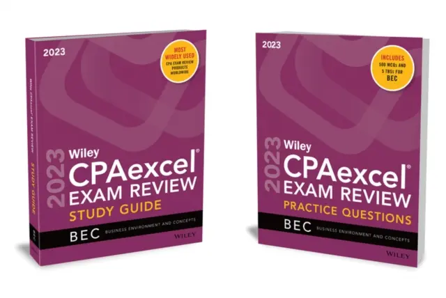 Wiley's CPA 2023 Study Guide + Question Pack: Kompletná sada: Podnikateľské prostredie a koncepty - Wiley's CPA 2023 Study Guide + Question Pack: Business Environment and Concepts