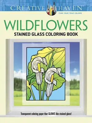 Creative Haven Omaľovánky divokých kvetov - Creative Haven Wildflowers Stained Glass Coloring Book