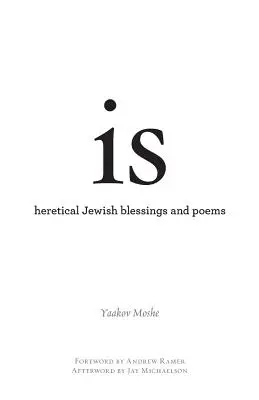 je: kacírske židovské požehnania a básne - is: heretical Jewish blessings and poems