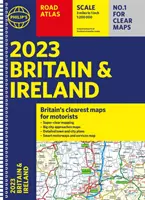 2023 Philipov cestný atlas Británia a Írsko - (špirála A4) - 2023 Philip's Road Atlas Britain and Ireland - (A4 Spiral)