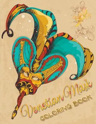 Benátska maska Omaľovánky - Venetian Mask Coloring Book