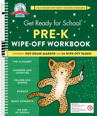 Pripravte sa na školu: Predškolský pracovný zošit na stieranie - Get Ready for School: Pre-K Wipe-Off Workbook