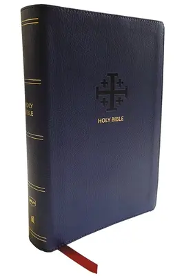 Nkjv, Referenčná Biblia na konci verša, Veľká tlač v osobnej veľkosti, kožená mäkká, modrá, červené písmená, pohodlná tlač: Svätá Biblia, Nová verzia kráľa Jakuba - Nkjv, End-Of-Verse Reference Bible, Personal Size Large Print, Leathersoft, Blue, Red Letter, Comfort Print: Holy Bible, New King James Version