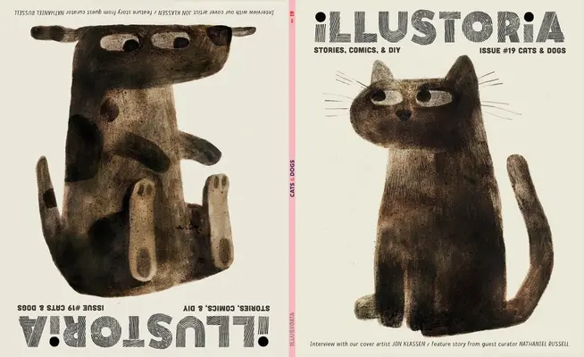Ilustrácia: Kočky a psi: číslo 19: pre kreatívne deti a ich dospelých - Illustoria: Cats & Dogs: Issue #19: Stories, Comics, Diy, for Creative Kids and Their Grownups