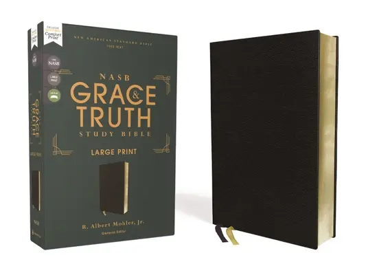 Nasb, The Grace and Truth Study Bible, Large Print, European Bonded Leather, Black, Red Letter, 1995 Text, Comfort Print - Nasb, the Grace and Truth Study Bible, Large Print, European Bonded Leather, Black, Red Letter, 1995 Text, Comfort Print