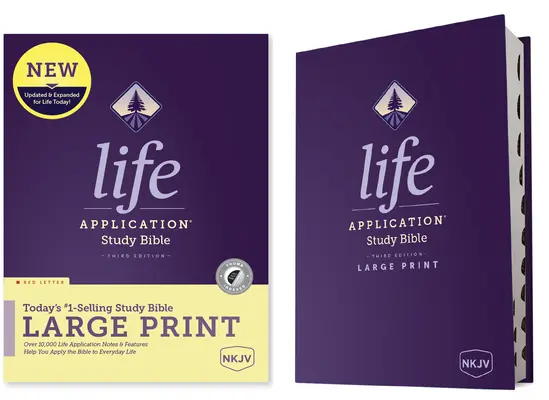 NKJV Life Application Study Bible, Third Edition, Large Print (Red Letter, Hardcover, Indexed)