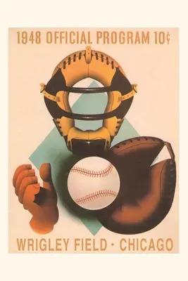 Vintage Journal Wrigley Field Plagát s fantómovým chytačom - Vintage Journal Wrigley Field Poster with Phantom Catcher