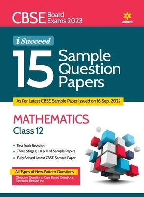 CBSE Board Exams 2023 I-Succeed 15 vzoriek otázok MATEMATIKA 12. trieda - CBSE Board Exams 2023 I-Succeed 15 Sample Question Papers MATHEMATICS Class 12th