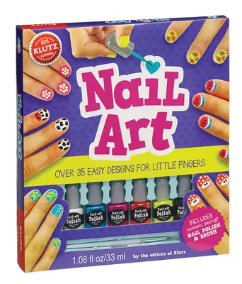 Umenie nechtov: Viac ako 35 jednoduchých vzorov pre malé prsty [s netoxickým odlupovacím lakom na nechty a štetcom] - Nail Art: Over 35 Easy Designs for Little Fingers [With Non-Toxic Peel-Off Nail Polish and Brush]