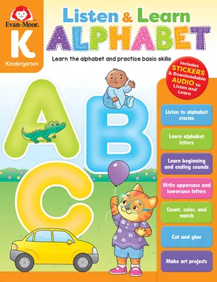 Počúvaj a uč sa: Alphabet, Grade K Pracovný zošit - Listen and Learn: Alphabet, Grade K Workbook