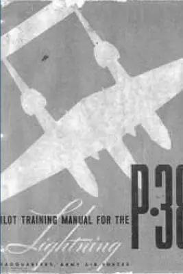 Príručka pre výcvik pilotov lietadla P-38 Lightning - Pilot Training Manual for the P-38 Lightning