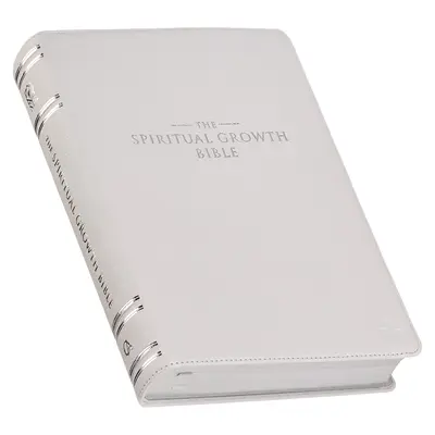 Biblia pre duchovný rast, Študijná Biblia, NLT - New Living Translation Holy Bible, Premium Full Grain Leather, White - The Spiritual Growth Bible, Study Bible, NLT - New Living Translation Holy Bible, Premium Full Grain Leather, White