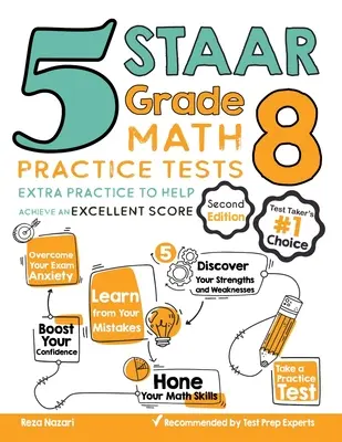 5 cvičných testov z matematiky pre 8. ročník STAAR: Dodatočné cvičenia na dosiahnutie výborného skóre - 5 STAAR Grade 8 Math Practice Tests: Extra Practice to Help Achieve an Excellent Score
