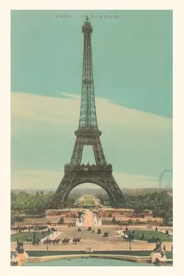 Vintage Journal Ranný pohľad na Eiffelovu vežu - Vintage Journal Early View of Eiffel Tower