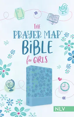 Modlitebná mapa Biblia pre dievčatá Nlv [Sky Blue Shimmer] - The Prayer Map Bible for Girls Nlv [Sky Blue Shimmer]