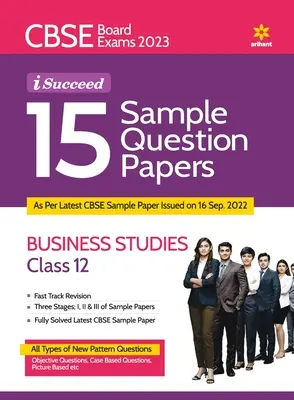 CBSE Board Exams 2023 I-Succeed 15 Vzorové otázky pre 12. ročník OBCHODNÉ ŠTÚDIE - CBSE Board Exams 2023 I-Succeed 15 Sample Question Papers BUSINESS STUDIES for Class 12th