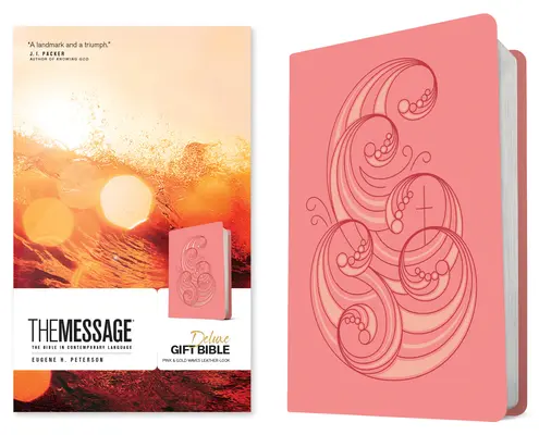 The Message Deluxe Gift Bible (Leather-Look, Pink and Gold Waves): darčeková Biblia s posolstvom (kožený vzhľad, ružové a zlaté vlny): Biblia v súčasnom jazyku (originálna obálka (zlatá farba)) - The Message Deluxe Gift Bible (Leather-Look, Pink and Gold Waves): The Bible in Contemporary Language