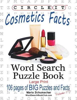 Zakrúžkujte, Fakty o kozmetike, Hľadanie slov, Puzzle Book - Circle It, Cosmetics Facts, Word Search, Puzzle Book