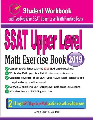 SSAT Upper Level Math Exercise Book: Cvičebnica matematiky vyššej úrovne: Cvičebnica pre študentov a dva realistické testy z matematiky vyššej úrovne SSAT - SSAT Upper Level Math Exercise Book: Student Workbook and Two Realistic SSAT Upper Level Math Tests