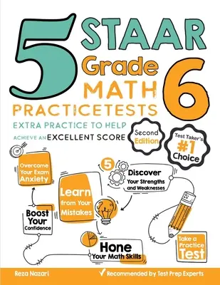 5 cvičných testov STAAR z matematiky pre 6. ročník: Dodatočné cvičenia, ktoré pomôžu dosiahnuť výborné skóre - 5 STAAR Grade 6 Math Practice Tests: Extra Practice to Help Achieve an Excellent Score