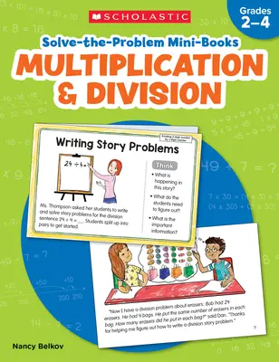 Miniknihy k riešeniu problémov: Násobenie a delenie: 12 matematických príbehov na riešenie problémov v reálnom svete - Solve-The-Problem Mini Books: Multiplication & Division: 12 Math Stories for Real-World Problem Solving
