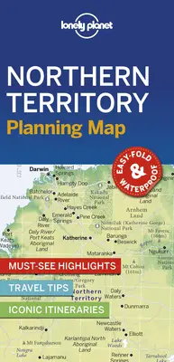 Lonely Planet Severné teritórium - plánovacia mapa 1 - Lonely Planet Northern Territory Planning Map 1