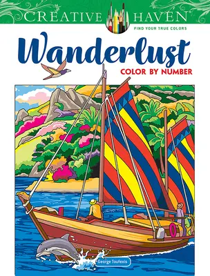 Creative Haven Wanderlust (Putovanie) Vyfarbuj podľa čísel - Creative Haven Wanderlust Color by Number