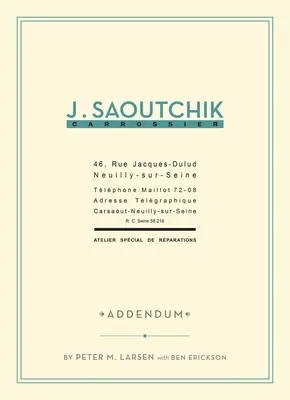 J. Saoutchik Carrossier, 1: Dodatok - J. Saoutchik Carrossier, 1: Addendum