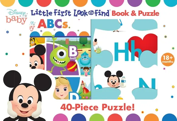 Disney Baby: Knižka a puzzle pre najmenších: Hľadaj a nájdi - Disney Baby: Little First Look and Find Book & Puzzle
