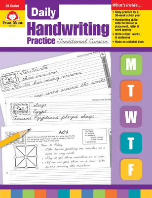 Denné cvičenie písania rukou: Vydanie pre učiteľa: Traditional Cursive, Kindergarten - Grade 6 - Daily Handwriting Practice: Traditional Cursive, Kindergarten - Grade 6 Teacher Edition