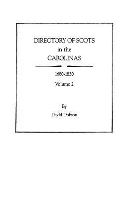 Adresár Škótov v Karolíne, zväzok 2 - Directory of Scots in the Carolinas, Volume 2