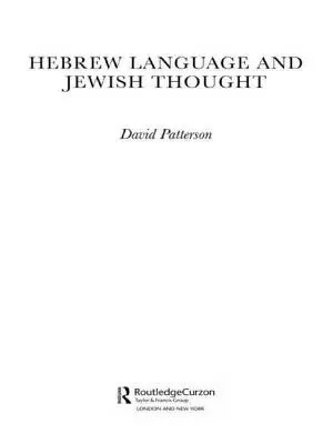 Hebrejský jazyk a židovské myslenie - Hebrew Language and Jewish Thought