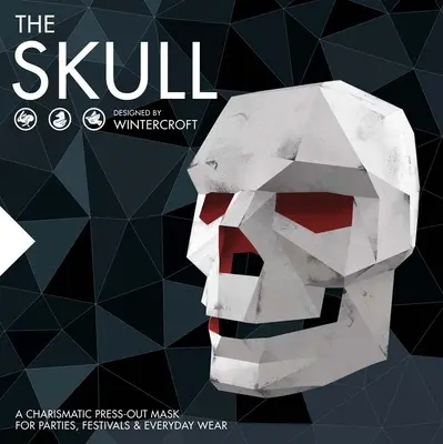 Lebka - Designed by Wintercroft - Charizmatická vytláčacia maska na večierky a každodenné nosenie - Skull - Designed by Wintercroft - A charismatic press-out mask for parties and everyday wear