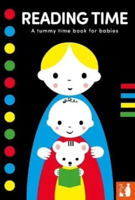 Čas na čítanie - vysokokontrastná kniha pre bábätká na brušku - Reading Time - A high-contrast tummy time book for babies