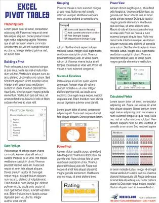 Laminovaná karta s tipmi na otočné tabuľky Excelu - triky s otočnými tabuľkami od pána Excelu - Excel Pivot Tables Laminated Tip Card - Pivot Table Tricks from MrExcel