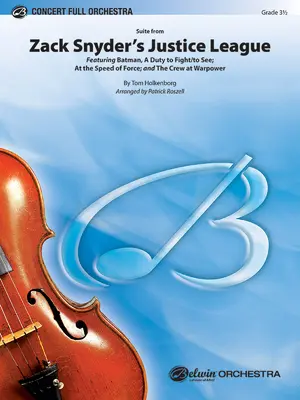 Justice League Zacka Snydera: Featuring: Batman, povinnosť bojovať / Vidieť; Rýchlosťou sily; A posádka vo vojnovej sile, Conductor Score & Parts - Zack Snyder's Justice League: Featuring: Batman, a Duty to Fight / To See; At the Speed of Force; And the Crew at Warpower, Conductor Score & Parts
